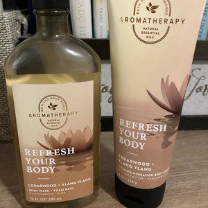 Bath & Body Works Aromatherapy Refresh Your Body Cedarwood+Ylang Set